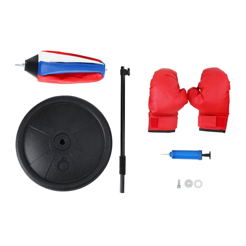 Everfit Kids Punching Bag Stand Set with Gloves, Pump & Adjustable 76-112cm Height