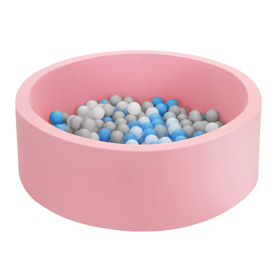Keezi Kids Ball Pit 90x30cm Pink Foam Play Pool with 200 Balls, EN71 Approved - SuperSaverAU - view 1