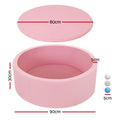 Keezi Kids Ball Pit 90x30cm Pink Foam Play Pool with 200 Balls, EN71 Approved - SuperSaverAU - view 2