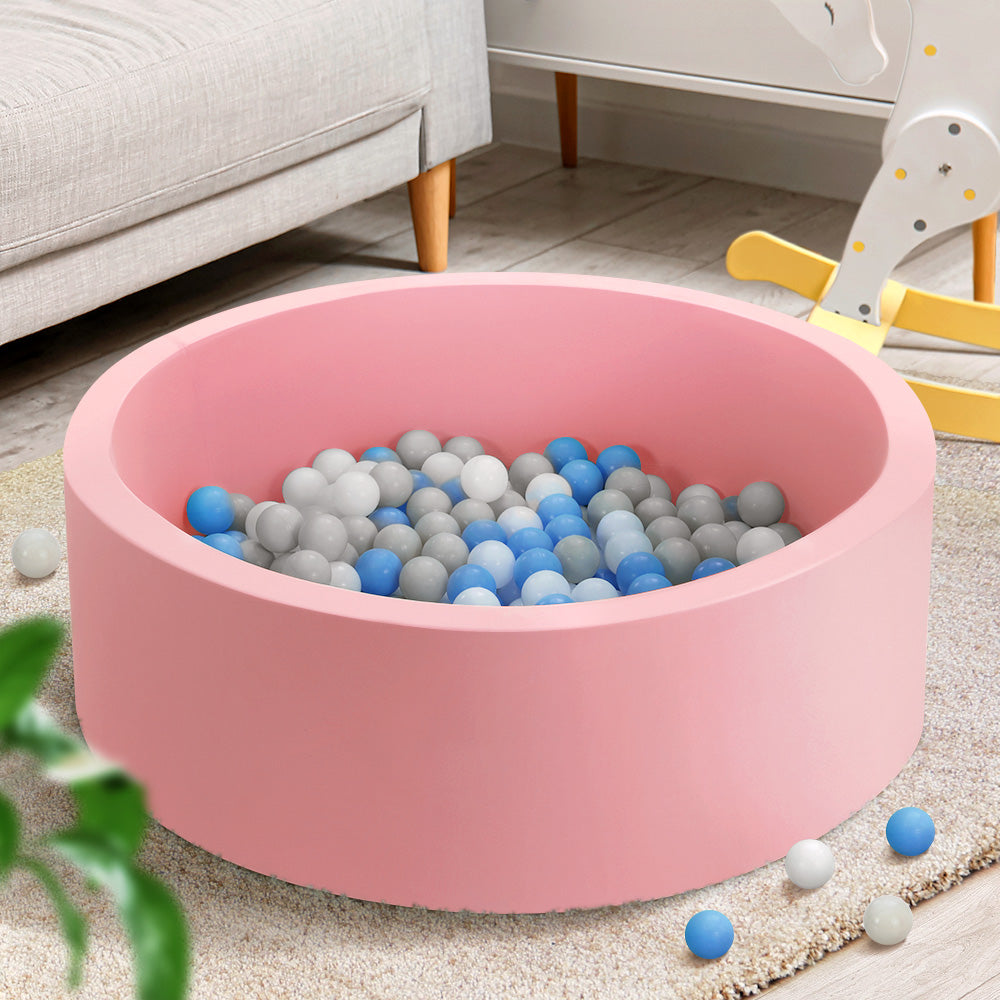 Keezi Kids Ball Pit 90x30cm Pink Foam Play Pool with 200 Balls, EN71 Approved - SuperSaverAU - view 8