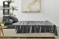 Brosa 100% Sateen Cotton Sheets (Charcoal, Double)