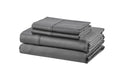 Brosa 100% Sateen Cotton Sheets (Charcoal, Double)