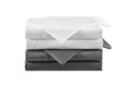 Brosa 100% Sateen Cotton Sheets (White, Double)
