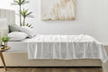 Brosa 100% Sateen Cotton Sheets (White, King)