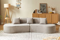 Brosa Arcea Curved 3 Seater Compressed Sofa (Grey)