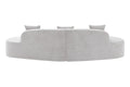 Brosa Arcea Curved 3 Seater Compressed Sofa (Grey)