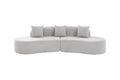 Brosa Arcea Curved 3 Seater Compressed Sofa (Grey)
