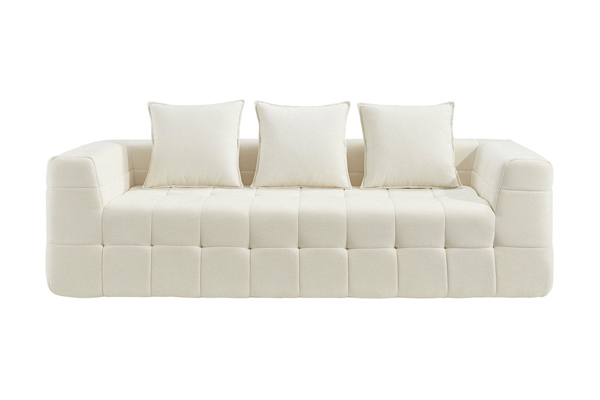 Brosa Cloud 3 Seater Compressed Sofa (Beige)