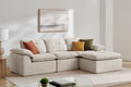 Brosa Castello 4 Seater Compressed Sofa with Ottoman (Beige)