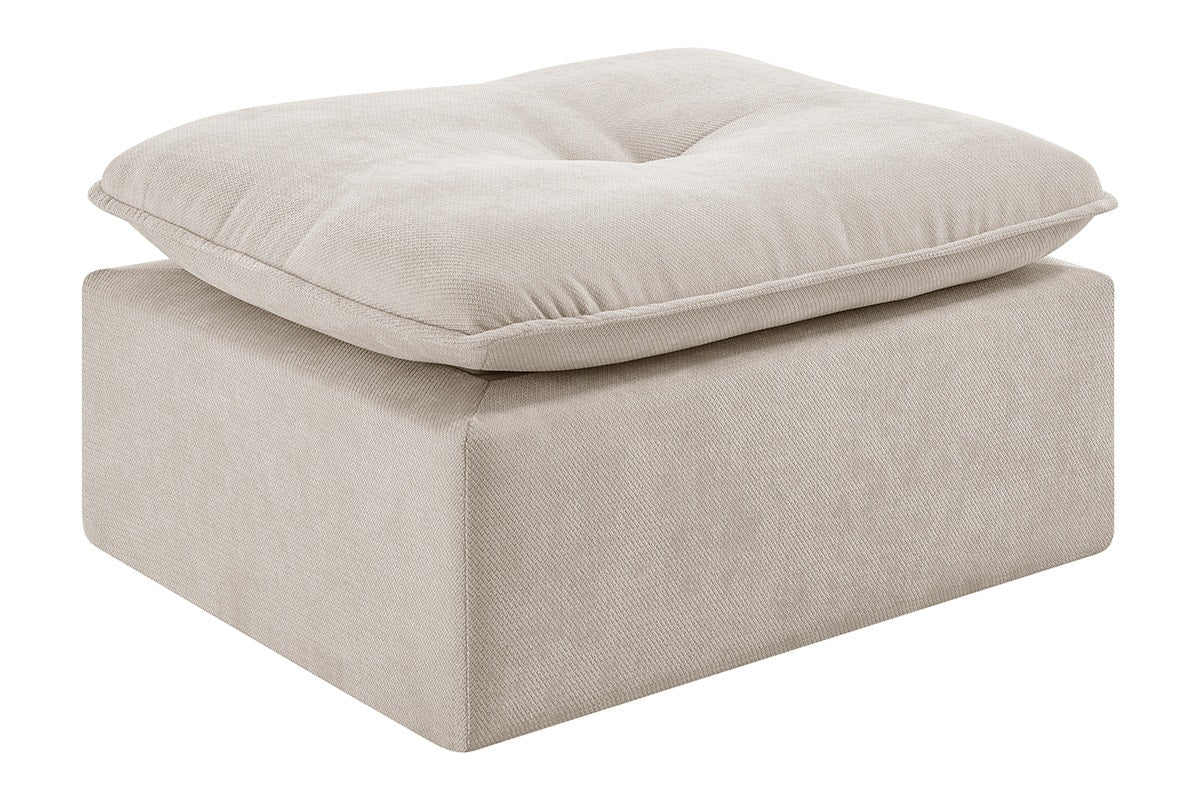Brosa Castello 4 Seater Compressed Sofa with Ottoman (Beige)