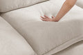 Brosa Castello 4 Seater Compressed Sofa with Ottoman (Beige)