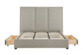 Brosa Erisen Storage Bed Frame with Drawers & Tall Headboard (Grey, King)