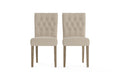 Set of 2 Brosa Espen Dining Chairs (French Beige/Wire Brushed)