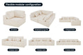 Brosa Formé Teddy Fleece 4 Seater Compressed Modular Sofa (Cream)