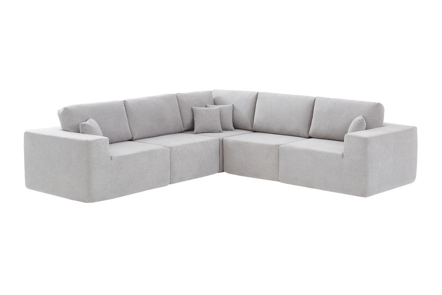Brosa Formé 4 Seater Compressed Modular Sofa (Grey)