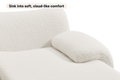 Brosa Grace 4 Seater Compression Sofa with Chaise (White, Left Chaise)