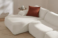 Brosa Grace 4 Seater Compression Sofa with Chaise (White, Right Chaise)