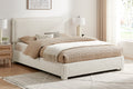 Brosa Havenne Boucle Bed Frame (Cream, Double)