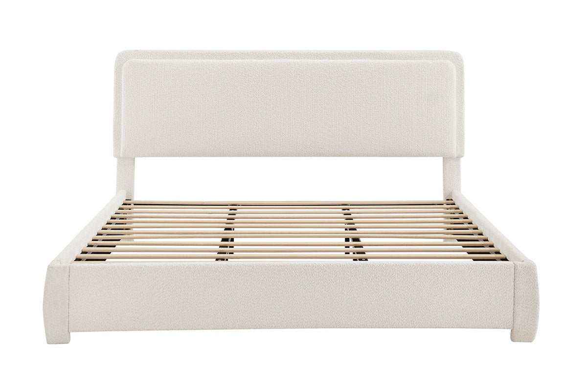 Brosa Havenne Boucle Bed Frame (Cream, King)