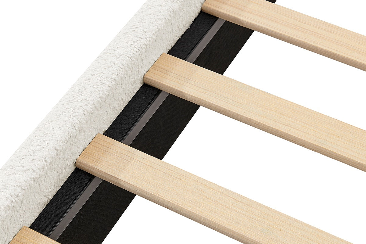 Brosa Havenne Boucle Bed Frame (Cream, King)