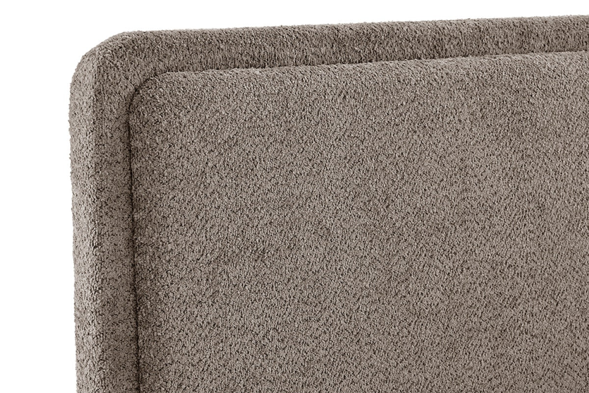 Brosa Havenne Boucle Bed Frame (Grey, Double)