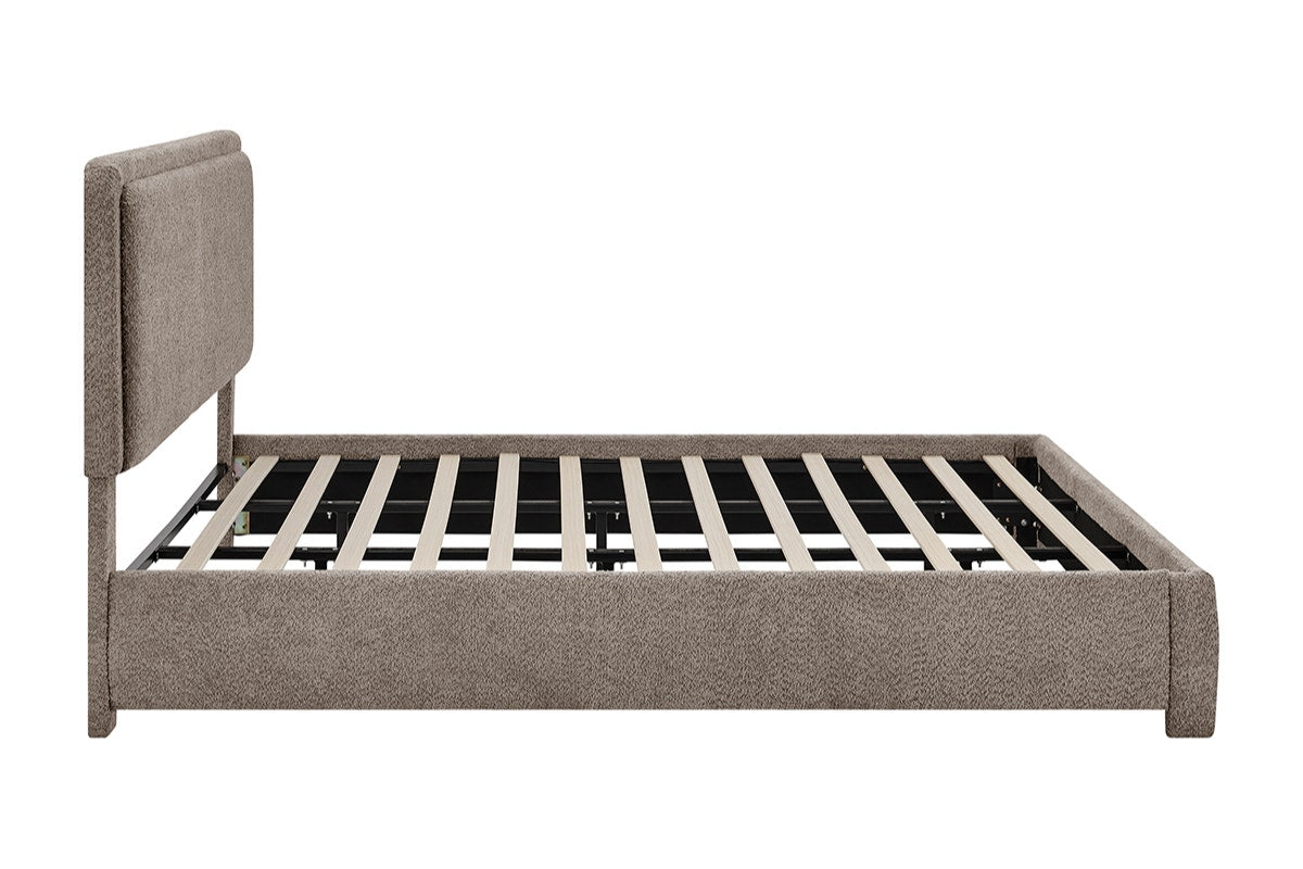 Brosa Havenne Boucle Bed Frame (Grey, King)