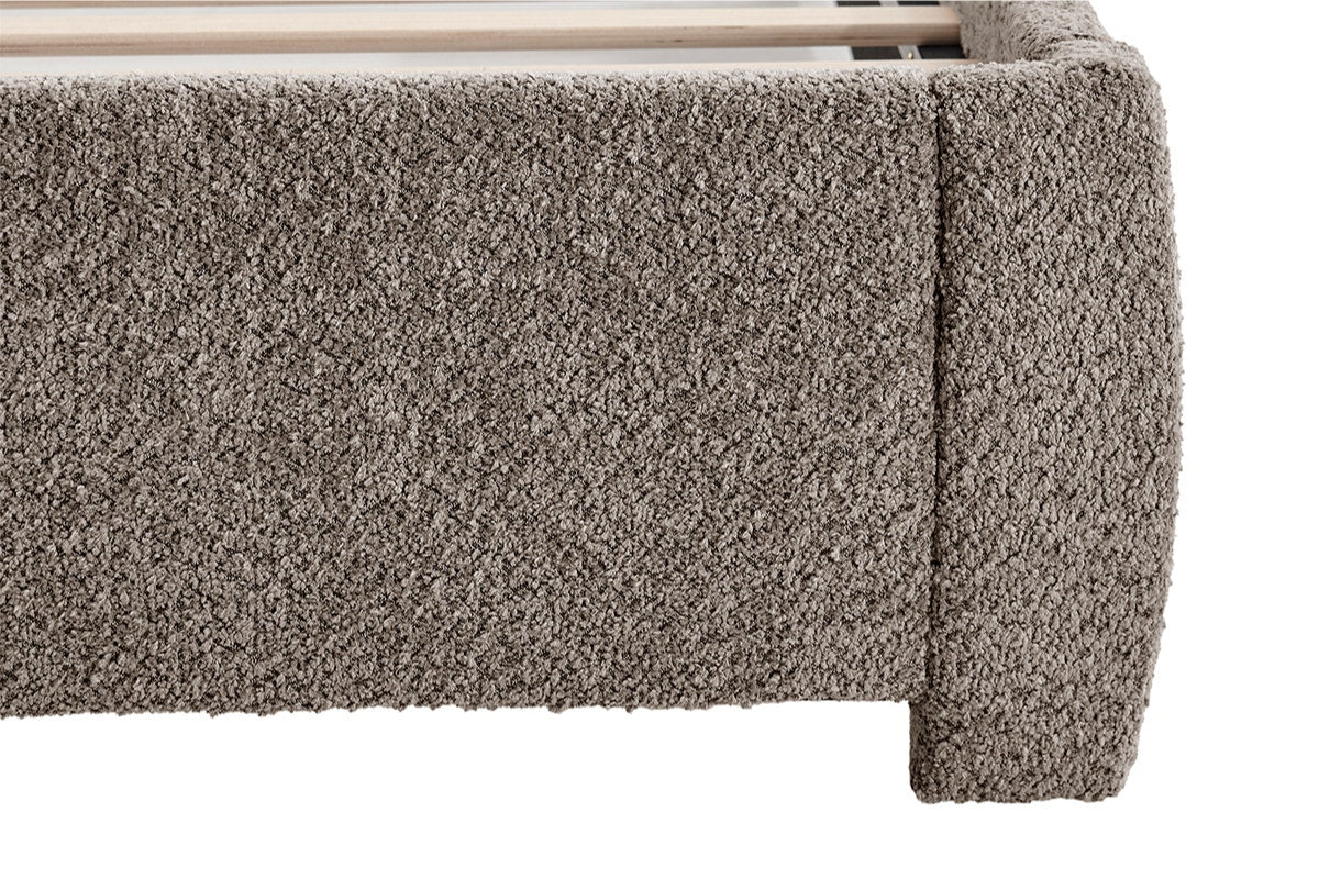 Brosa Havenne Boucle Bed Frame (Grey, King)