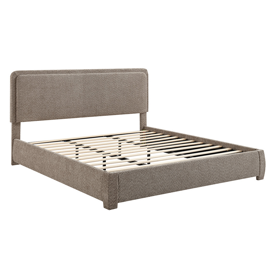 Brosa Havenne Boucle Bed Frame (Grey, King)