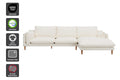 Brosa Jerry 3 Seater Sofa with Chaise (Cream, Right Chaise)