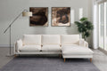 Brosa Jerry 3 Seater Sofa with Chaise (Cream, Right Chaise)
