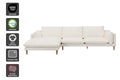 Brosa Jerry 3 Seater Sofa with Chaise (Cream, Left Chaise)