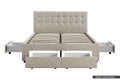 Brosa Le Bern Storage Bed Frame (Beige, Double)
