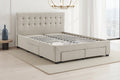 Brosa Le Bern Storage Bed Frame (Beige, King)