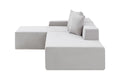 Brosa Linea 4 Seater Compressed Corner Sofa (Grey)