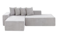 Brosa Linea 4 Seater Compressed Corner Sofa (Grey)
