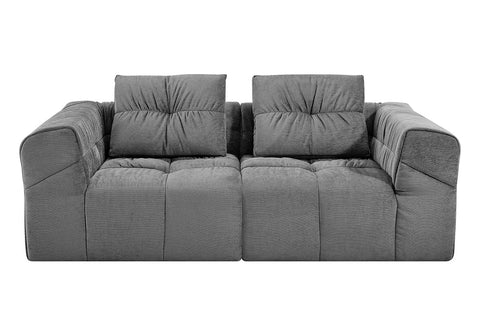 Brosa Luna 3 Seater Compressed Sofa (Charcoal)
