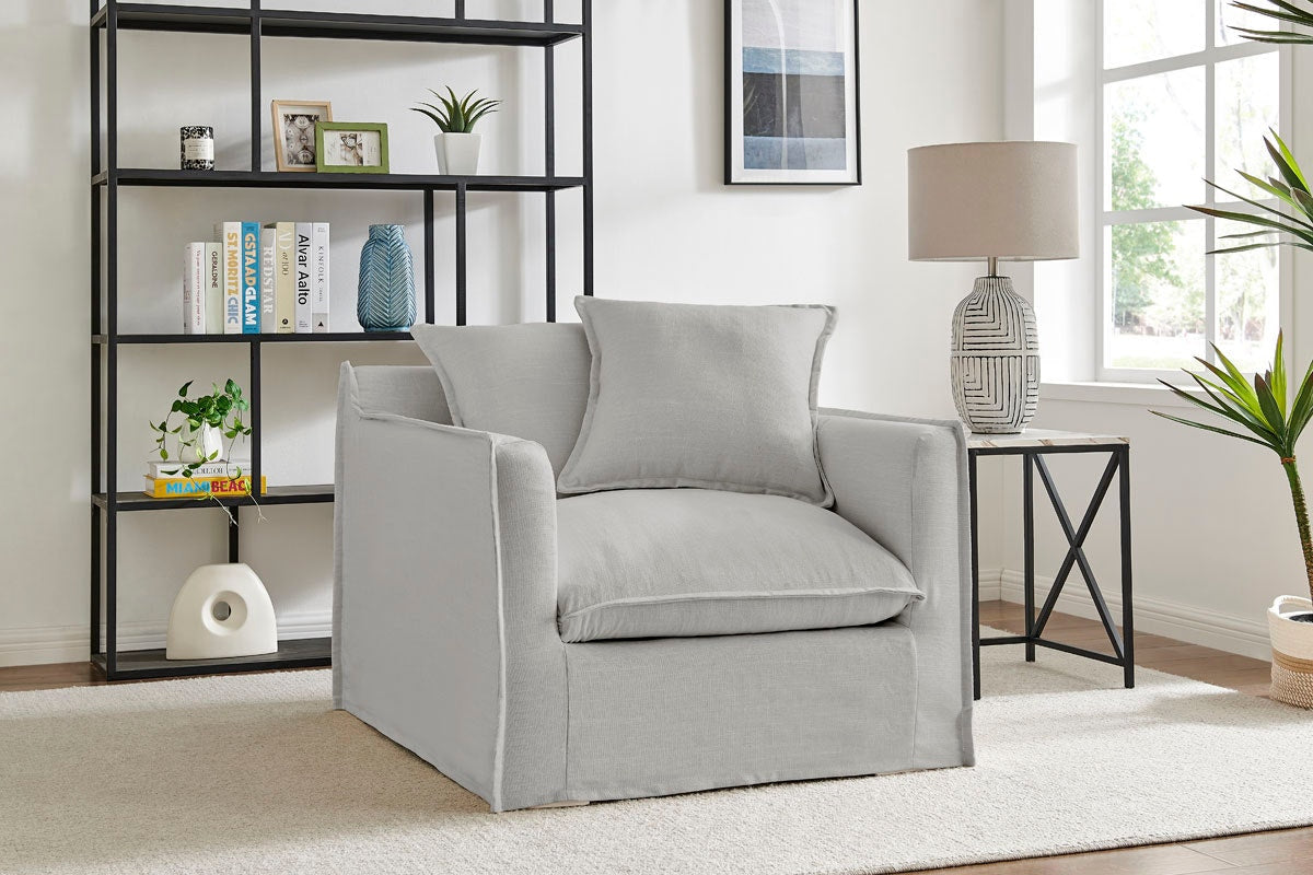 Brosa Palermo Armchair - Cloud Grey - SuperSaverAU - view 2
