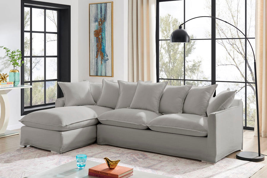 Brosa Palermo 3 Seater Modular Sofabed with Left Chaise (Grey)
