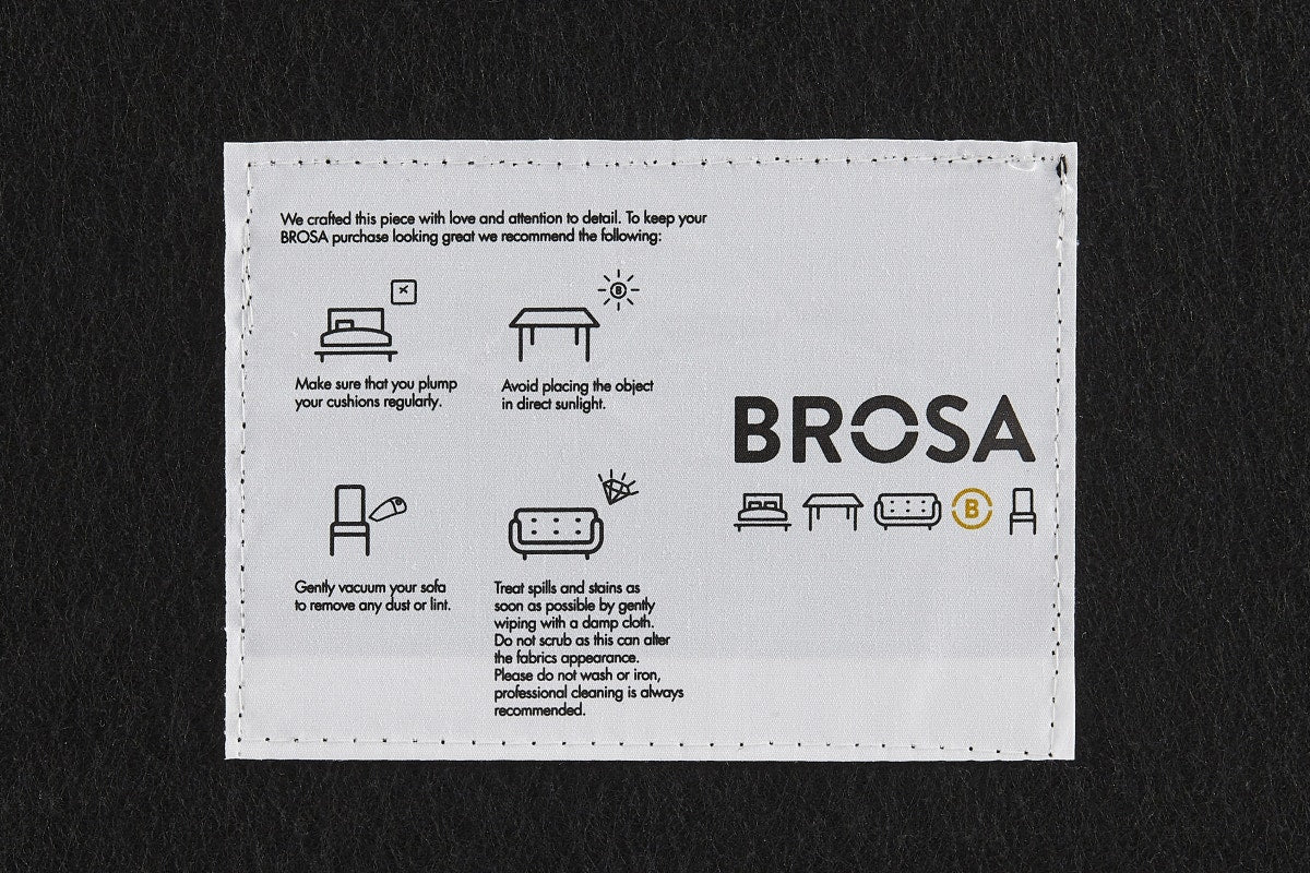 Brosa Palermo 3 Seater Sofa (Night Black)