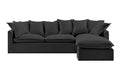 Brosa Palermo 3 Seater Modular Sofa with Right Chaise (Night Black)