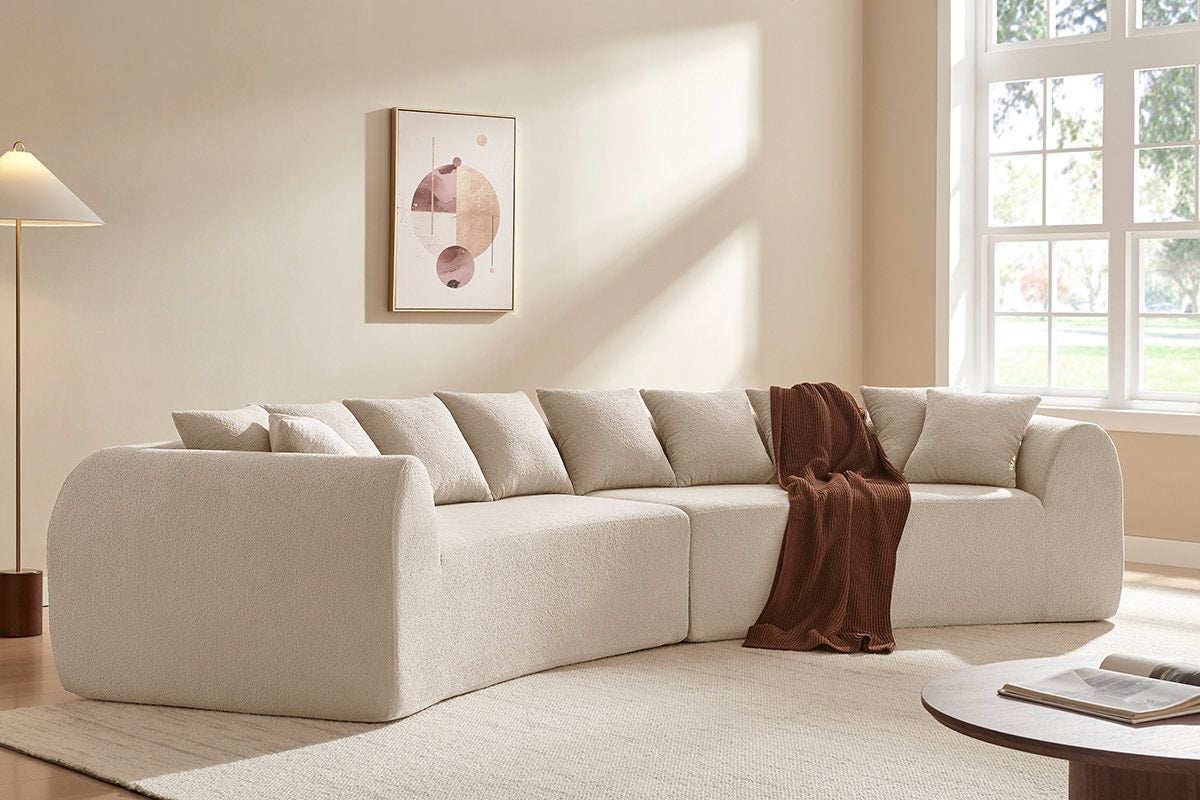 Brosa Regalia 5 Seater Compressed Sofa (Beige)