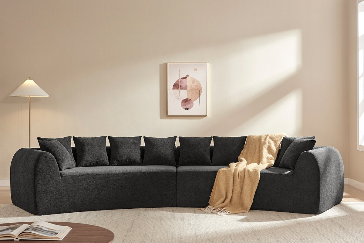 Brosa Regalia 5 Seater Compressed Sofa (Charcoal)