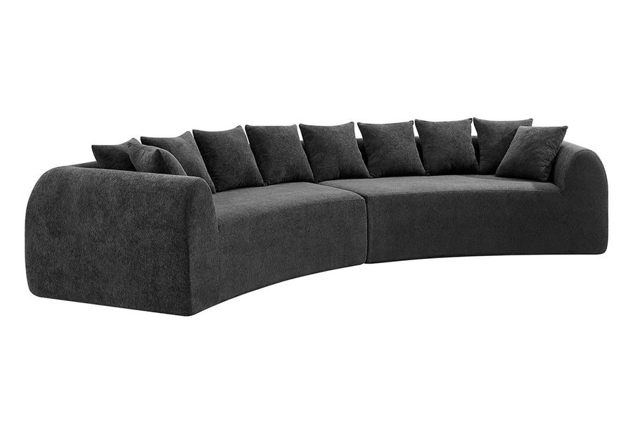 Brosa Regalia 5 Seater Compressed Sofa (Charcoal)