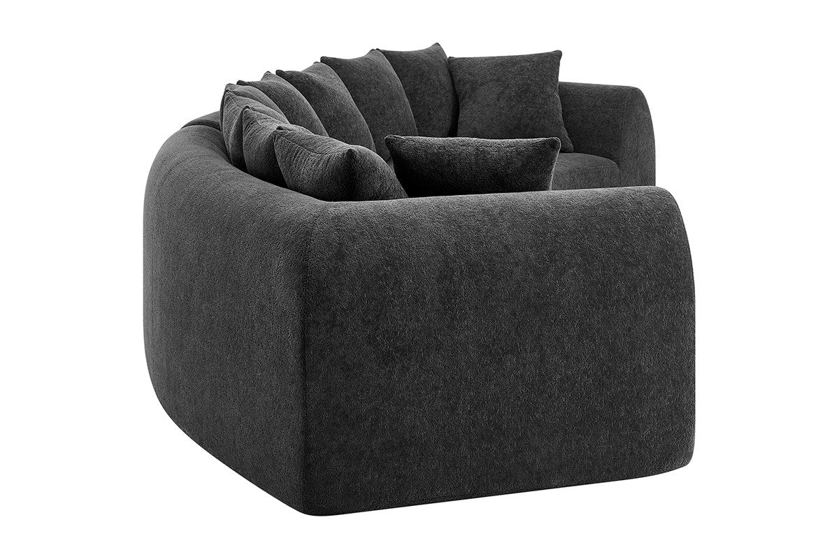 Brosa Regalia 5 Seater Compressed Sofa (Charcoal)