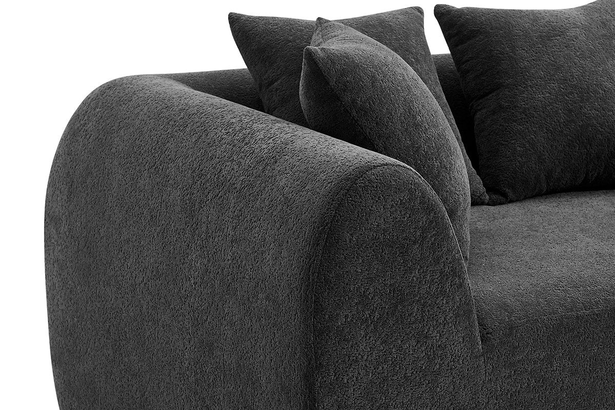 Brosa Regalia 5 Seater Compressed Sofa (Charcoal)