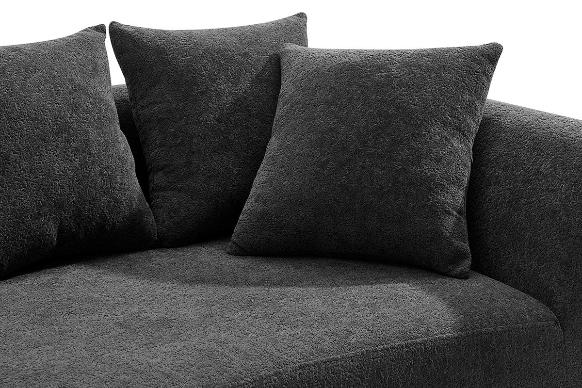 Brosa Regalia 5 Seater Compressed Sofa (Charcoal)