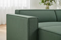 Brosa Russo 3 Seater Sofa with Ottoman (Green)