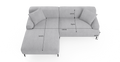 Brosa Seta 4 Seater Sofa with Chaise (Gainsboro Grey; Left Chaise)