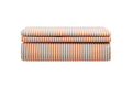 Brosa Stonewashed Cotton Reversible Striped Quilt Cover Set (Terracotta, Double)