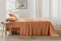 Brosa Stonewashed Cotton Sheet Set (Terracotta, Single)